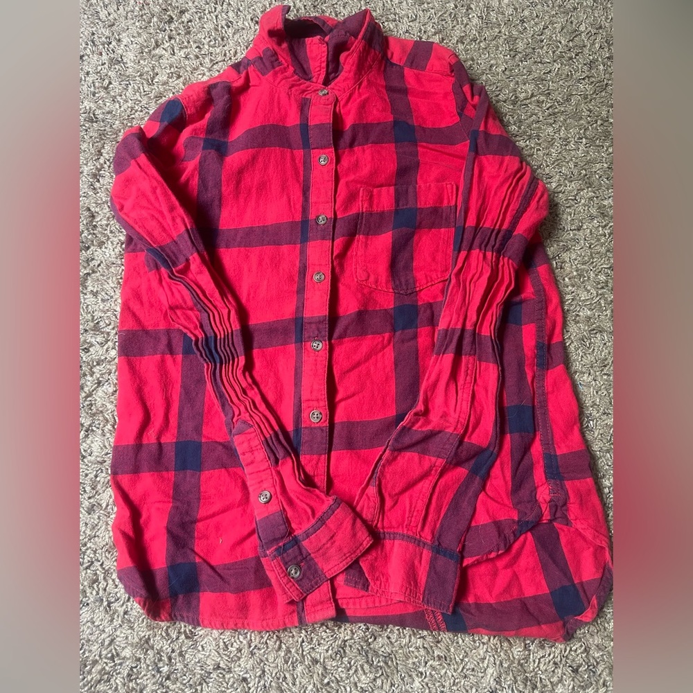 So Relaxed Red Flannel Size XS